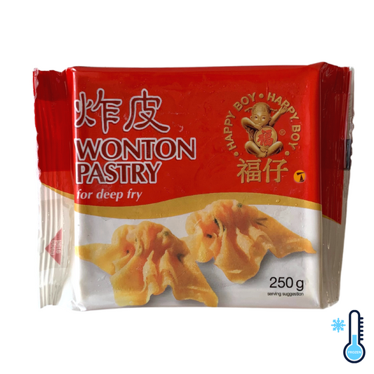 Happy Boy Wonton Pastry (Red) - 48x250g [FROZEN]