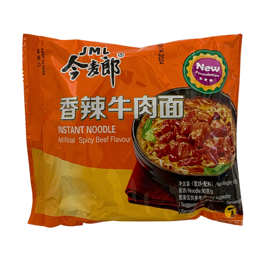 Jinmailang Spicy Beef Flavour Instant Noodles - 24x110g
