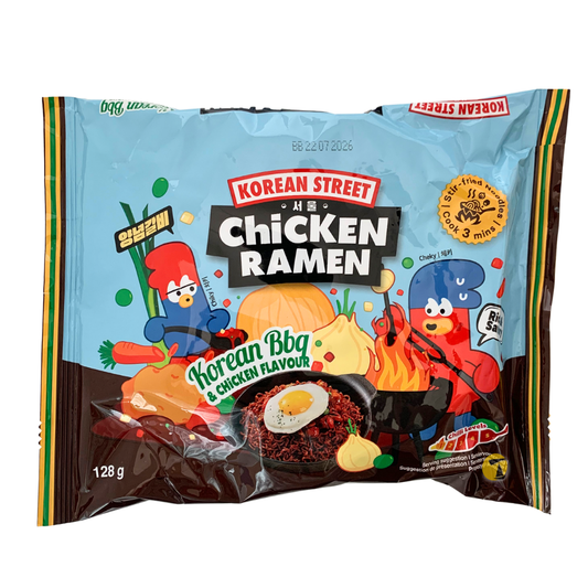 Korean Street Korean BBQ & Chicken Flavour Ramen - 24x128g