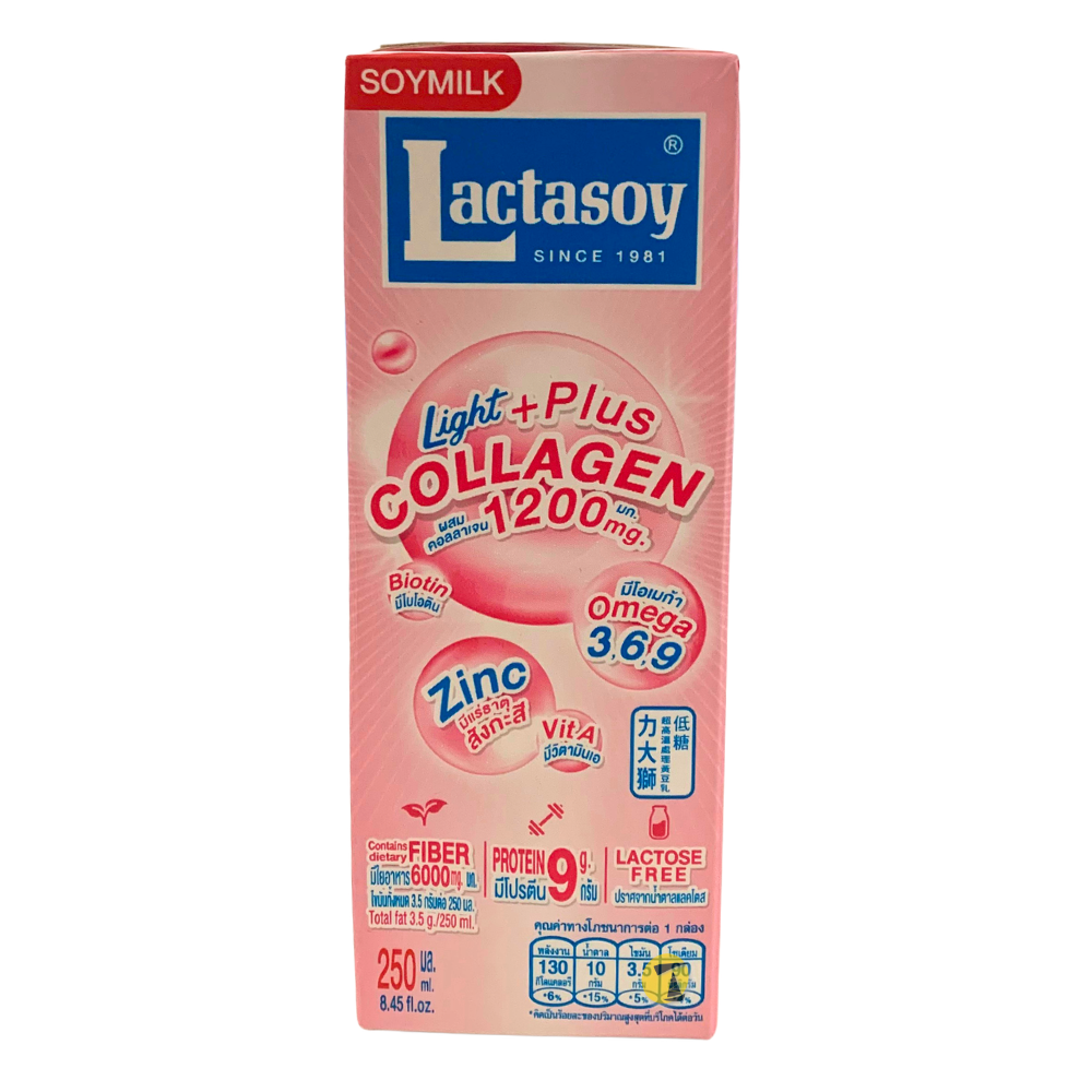 Lactasoy Light Plus Collagen Soya Milk - 36x250ml