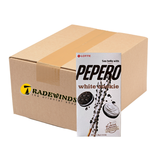 Lotte Pepero White Cookie Chocolate & Biscuits Sticks - 40 x 32g