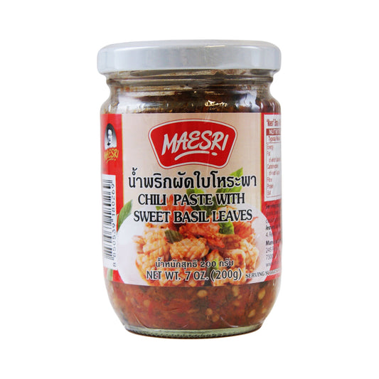 Maesri Chilli Paste with Sweet Basil Leaves - 24x200g