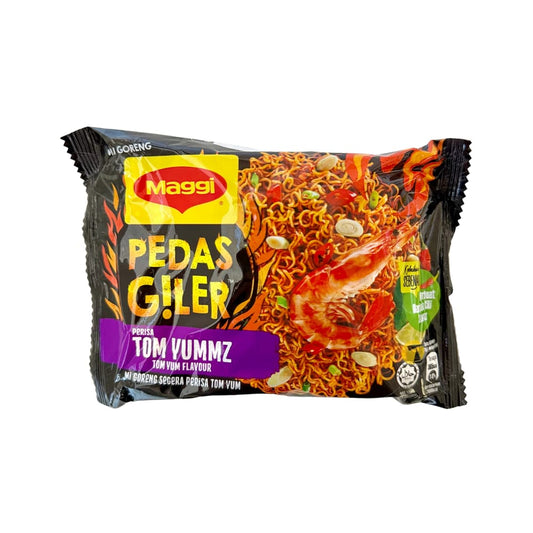 Maggi Pedas giler (Very Spicy) Tom Yum Flavour Noodles - 12x(5x76g)