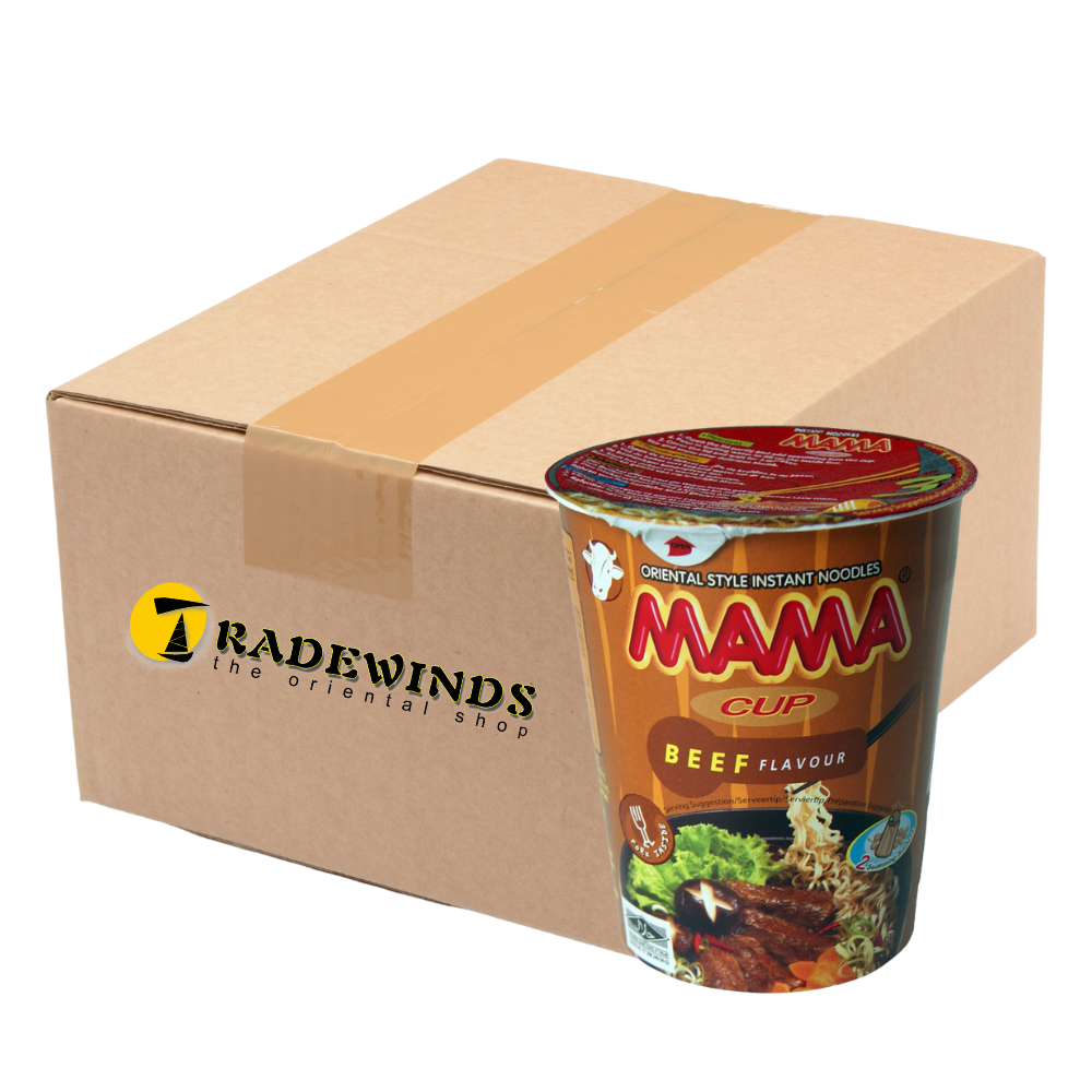 Mama Cup Noodles Beef Flavour - 12 x 70g