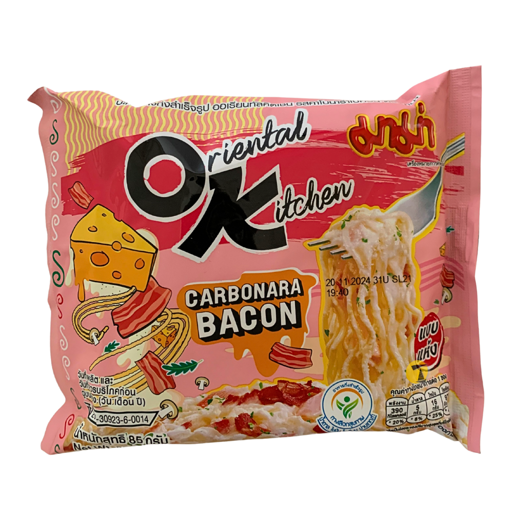 Mama Oriental Kitchen Carbonara Bacon Instant Noodles - 6x(4x85g)