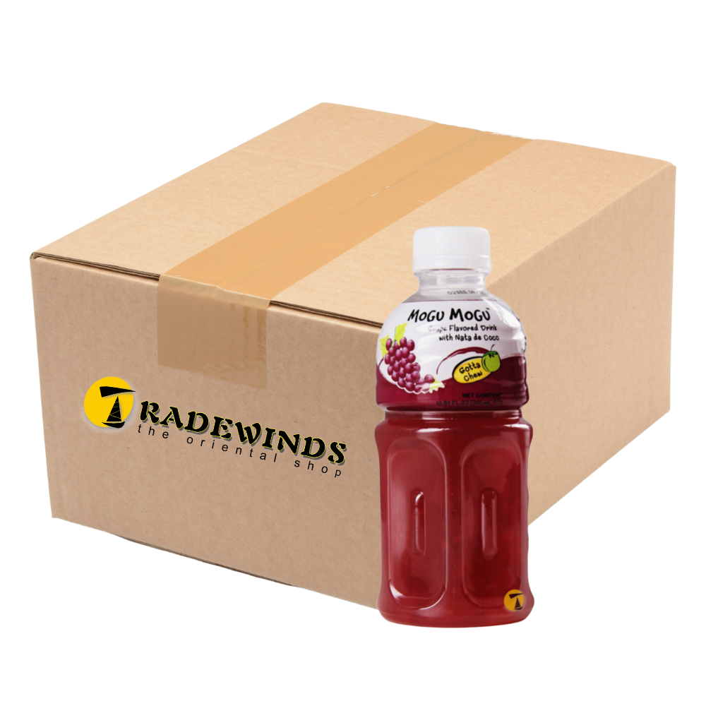 Mogu Mogu Grape Flavoured Drink with Nata de Coco - 24 x 320ml - BB: 20/05/2024