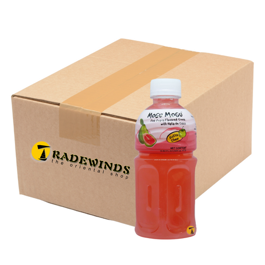Mogu Mogu Pink Guava Flavoured Drink with Nata de Coco - 24 x 320ml