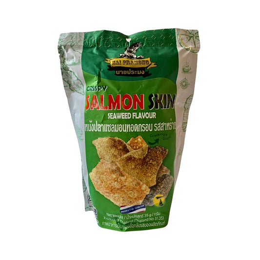 Nai Pramong Crispy Salmon Skin - Seaweed Flavour - 16x35g
