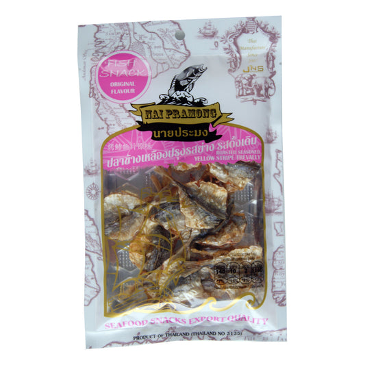 Nai Pramong Roasted Seasoned Yellow Stripe Trevally Original Fish Snack - 36x40g