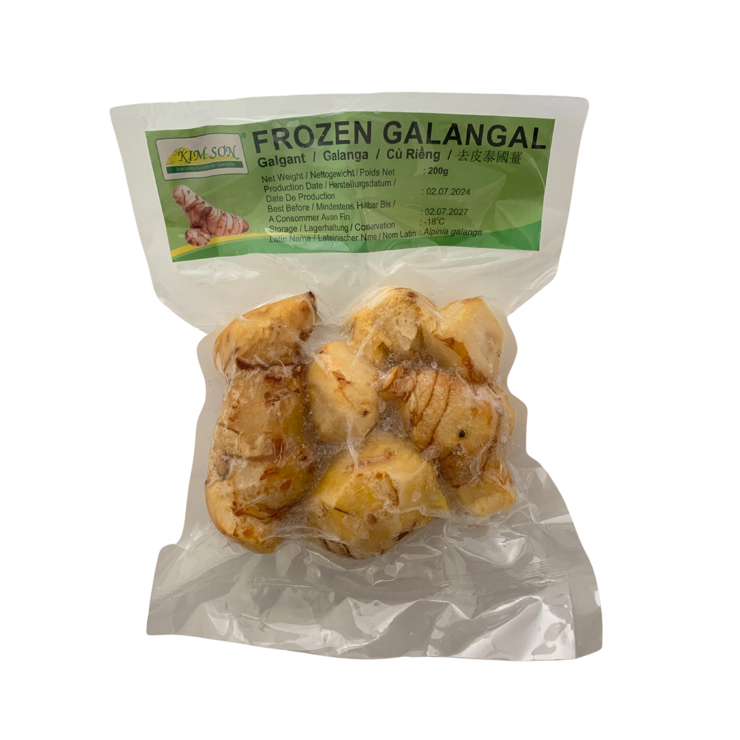 Kim Son Peeled Whole Galangal - 50x200g [FROZEN]