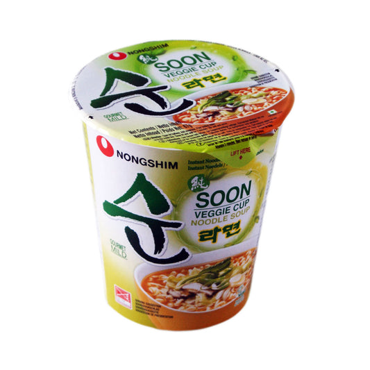 Nong Shim Soon Veggie Ramen Instant Noodle Soup Cup - 12 x 67g