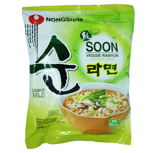 Nong Shim Veggie Ramen Mild Instant Noodle Soup - 8x(5x112g)