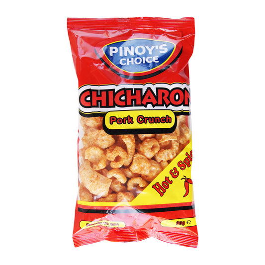 Pinoy's Choice Chicharon Pork Crunch Snack - Hot & Spicy - 25x80g
