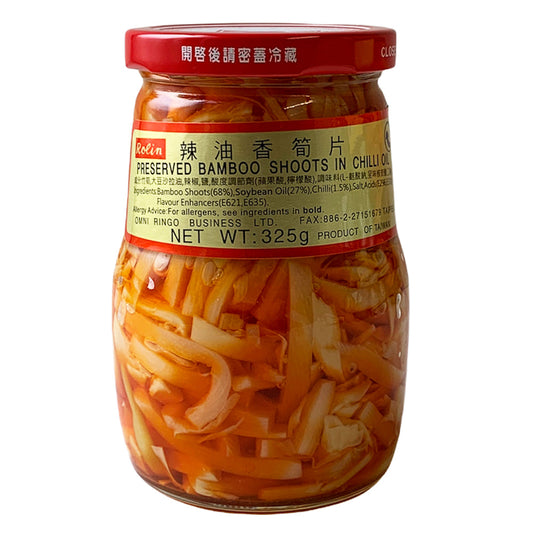 Rolin Preserved Bamboo Shoots in Chilli Oil - 24x325g