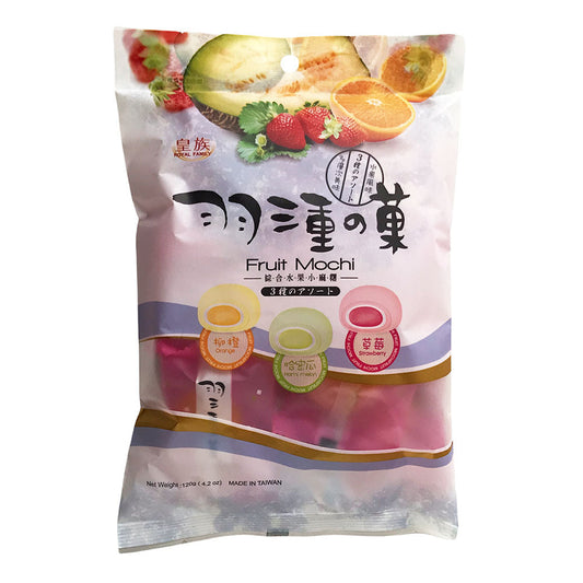 Royal Family Fruit Mochi (Strawberry, Orange & Melon) - 24x120g