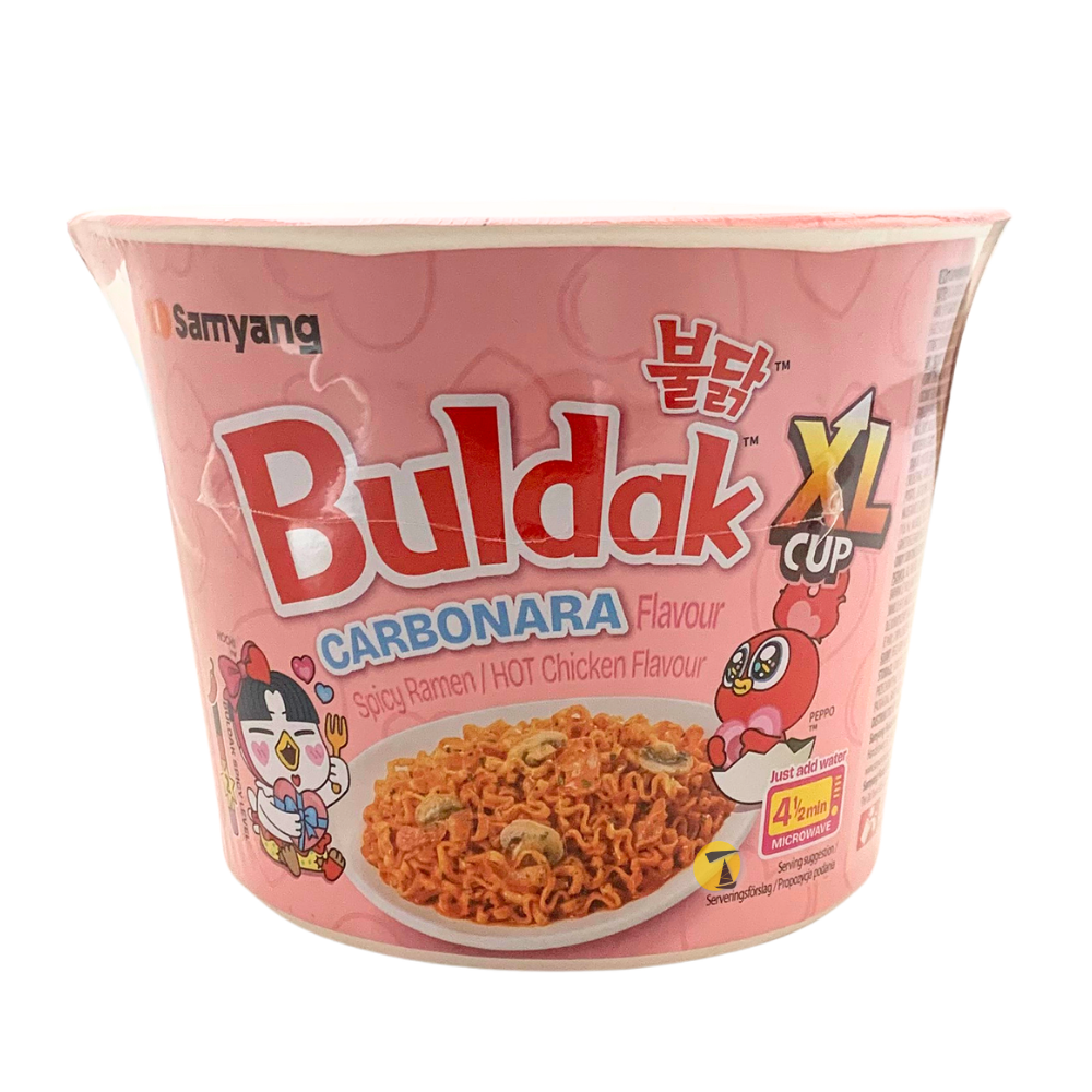 Samyang Buldak Carbonara Hot Chicken XL Bowl Ramen Noodles - 6x135g