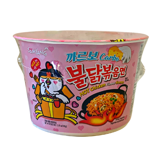 Samyang Carbo Hot Chicken BIG BOWL Ramen Noodles - 16x105g