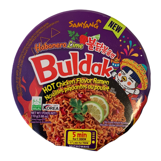 Samyang Habanero Lime Hot Chicken BIG BOWL Flavour Ramen - 16x110g