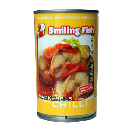 Smiling Fish Mackerels in Tomato Sauce with Chilli - 24x155g