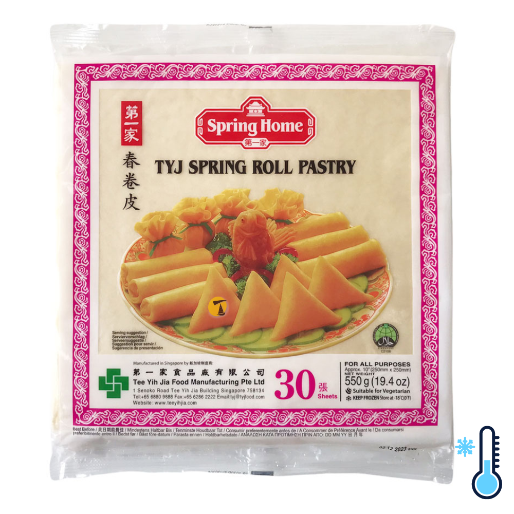 Spring Home TYJ Spring Roll Pastry 10" (30 Sheets) - 30x550g [FROZEN]
