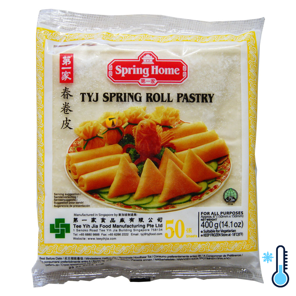 Spring Home TYJ Spring Roll Pastry 6" (50 Sheets) - 40x400g [FROZEN]