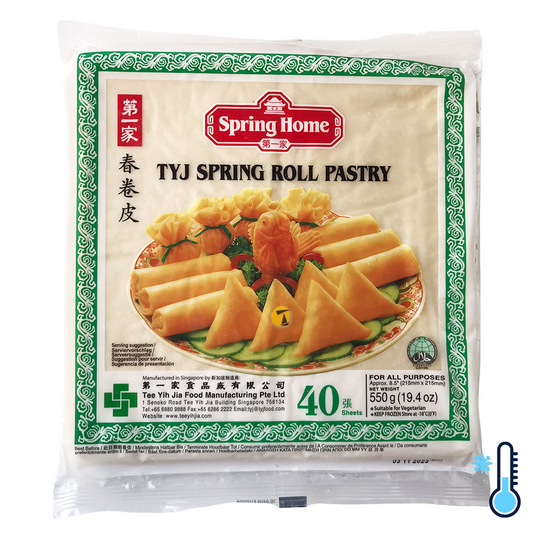 Spring Home TYJ Spring Roll Pastry 8.5" (40 Sheets) - 20x550g [FROZEN]