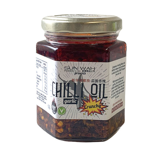 Sun Wah Chilli Oil Crunchy Garlic  - 12x170g