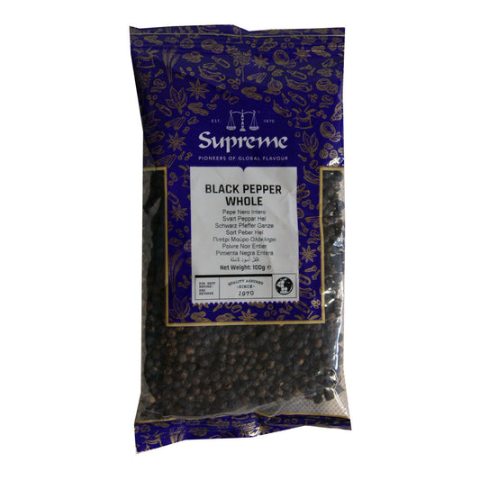 Supreme Whole Black Peppercorn - 18x100g