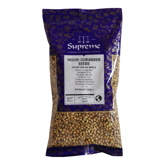 Supreme Indori Dhania Whole (Coriander Seeds) - 18x100g