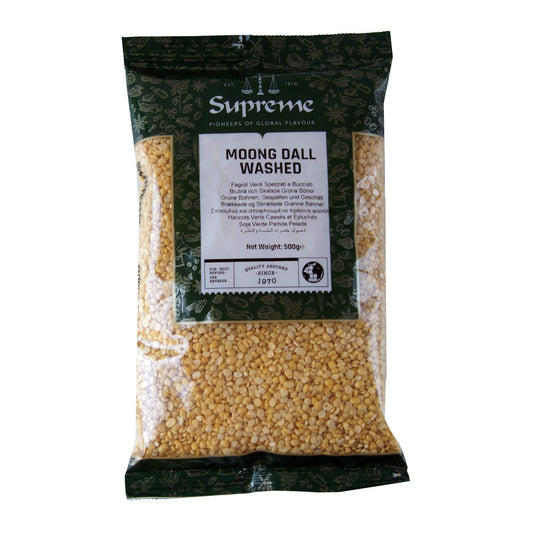 Supreme Moong Dall Washed - Split Mung Bean - 18x500g