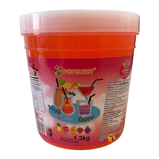Tanoshiya Popping Bobba Peach - 6x1.3kg