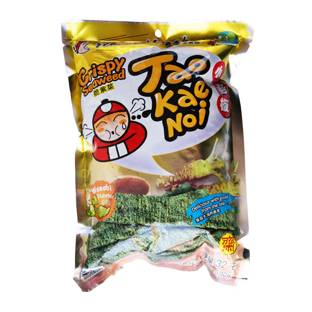 Taokaenoi Crispy Seaweed - Wasabi Flavour - 24x36g