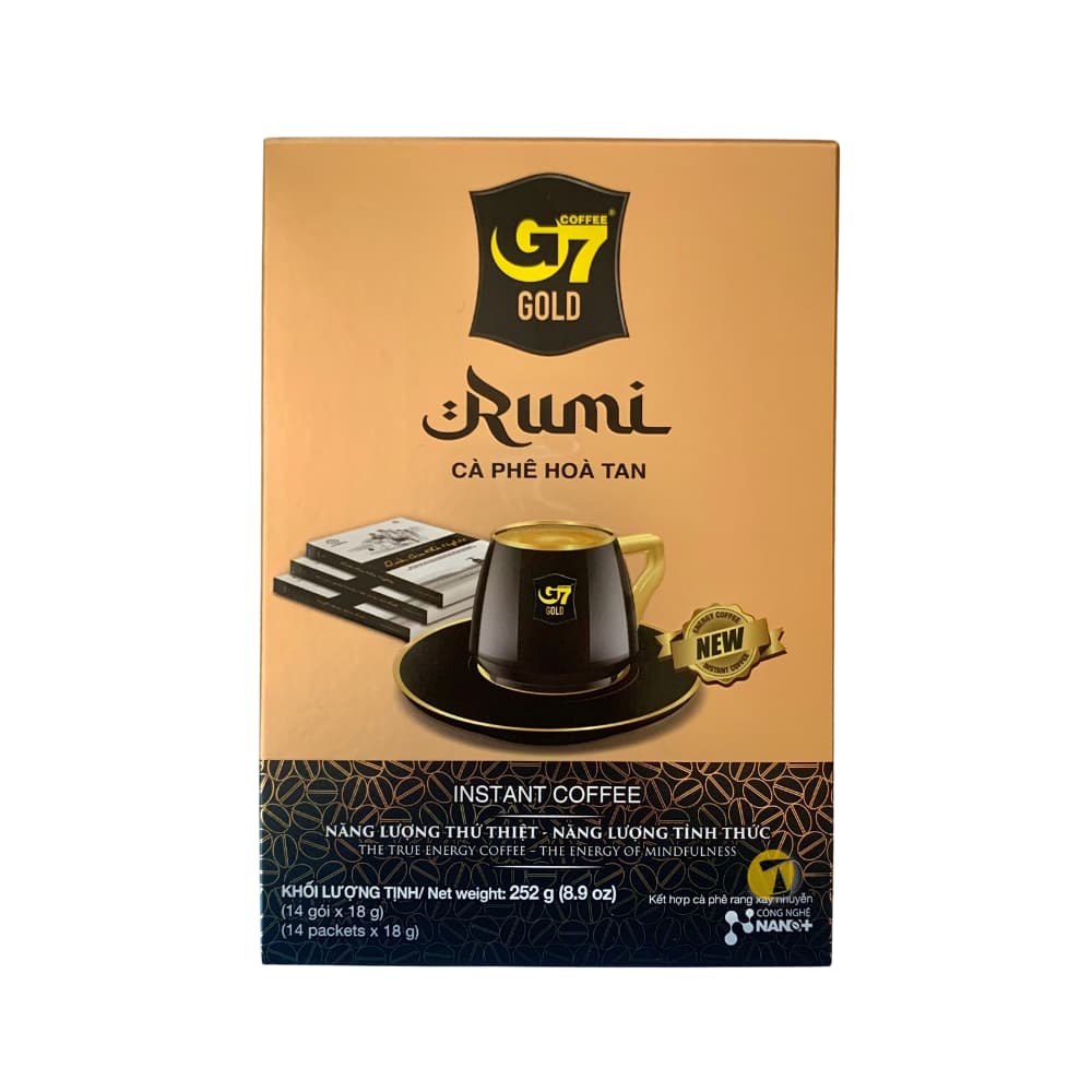 Trung Nguyen G7 gold Instant Coffee Rumi (14 Pkt) - 12x252g