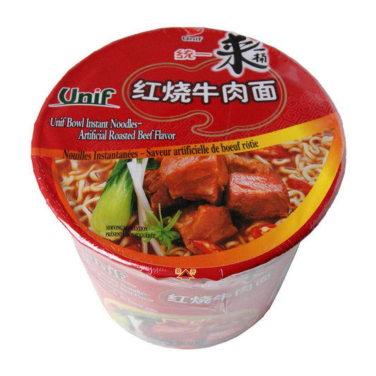 Unif Artificial Roasted Beef Flavour Bowl Noodles - 12x110g