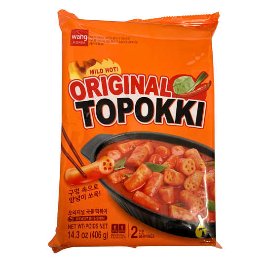 Wang Original Topokki Rice Cake with Hot Sauce - 10x406g