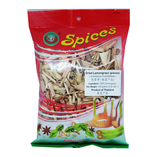X.O Dried Lemongrass Pieces - 10x100g