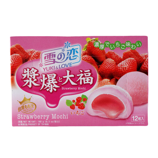 Yuki & Love Strawberry Mochi - 12x180g