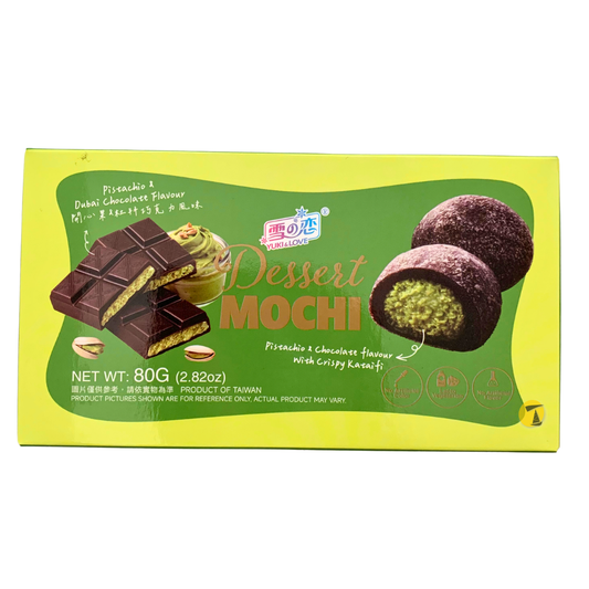 Yuki & Love Pistachio & Dubai Chocolate Dessert Mochi - 24x80g
